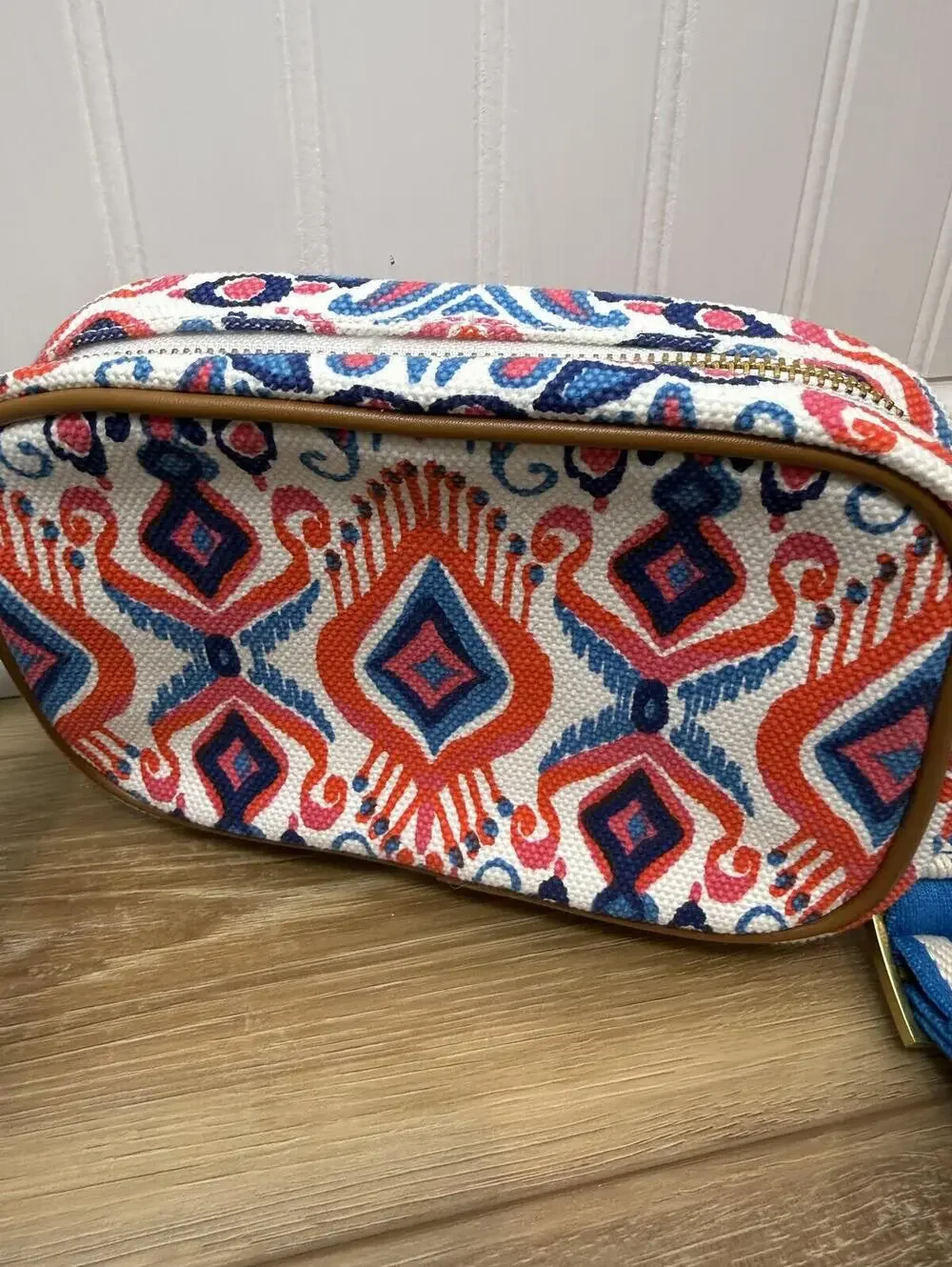 Boden Vibrant Multi-Color Patterned Canvas Crossbody Bag
